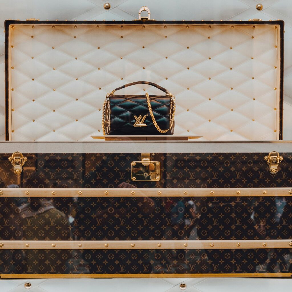 Louis Vuitton trunk showcase