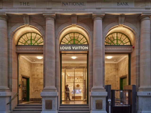 Selena Gomez Shines in a Custom Louis Vuitton Red Gown at the Emmys