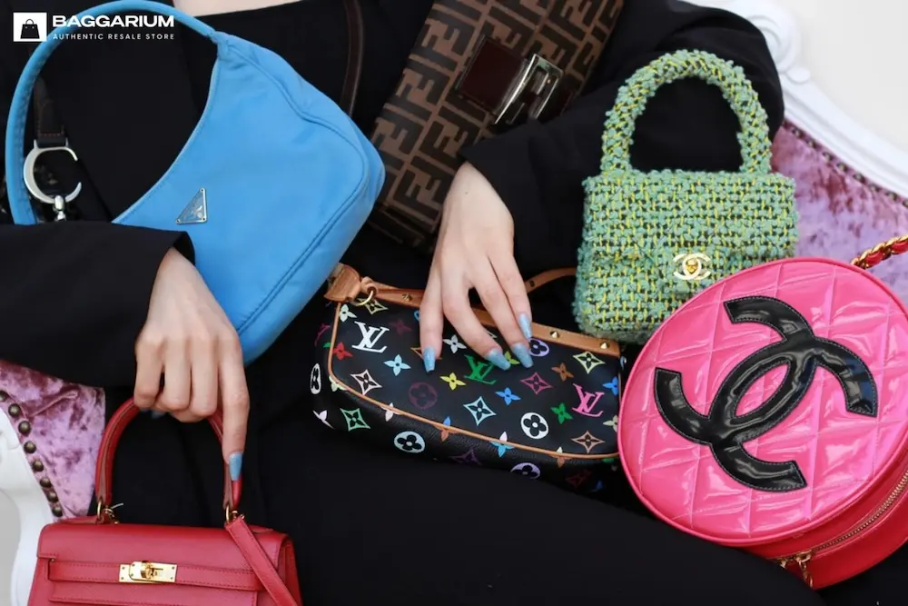 Louis Vuitton and Chanel bags